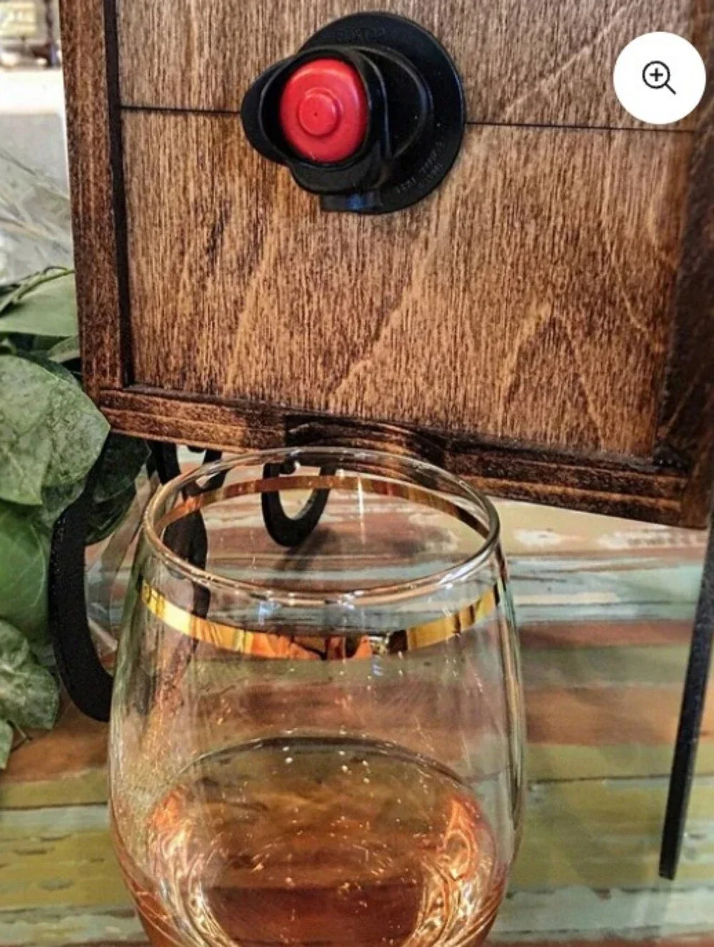 Wine Nook Box Wine Wood Stand Holder Dispenser